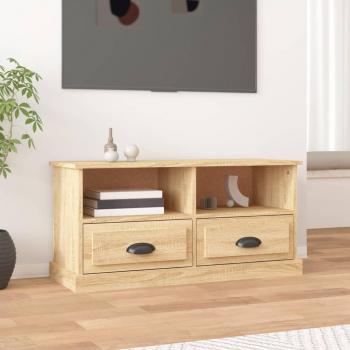 Soporte para TV de Madera Multicapa en color Roble Sonoma, dimensiones 93x35,5x45 cm