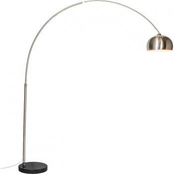 Lámpara arco moderna de pantalla metálica en acero, 33 cm orientable, adecuada para LED, máxima potencia 1 x 60 Watt - XXL