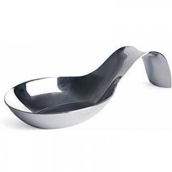 Soporte para Cuchara de Acero Inoxidable Plateado 22x10.5 cm