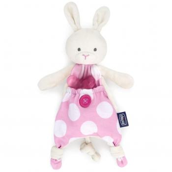 Chicco Pocket Friend - Guarda chupetes de peluche con bolsillo, rosa
