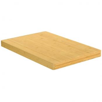 Tabla de cortar de bambú 60x40x4 cm Marrón
