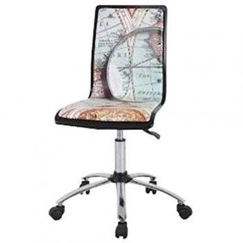 Silla de oficina Young Gulliver de ecopiel y acero