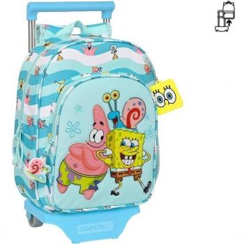 Mochila con Carro 3D Bob Esponja Stay Positive Safta 612291020
