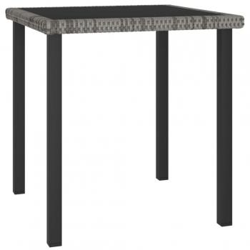 vidaXL Garden Dining Table Grey 70x70x73 cm Poly Rattan