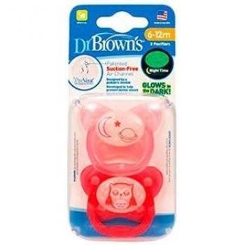 Dr. Brown's Chupete Silicona Nocturno Prevent 6-12M