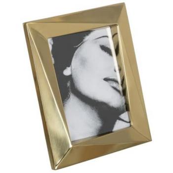 Portafotos Bigbuy Home Marco de Fotos Dorado 23 X 28 Cm - Acero Inoxidable y Cristal