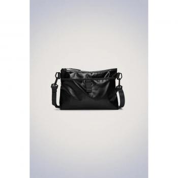 Rains Sibu Musette Bag - Black, Unisex, Cross Body Bag, Size: One Size, Dimensions: 30.5 cm