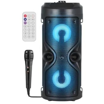 Altavoz Bluetooth Portátil con Micrófono Karaoke y Luces LED