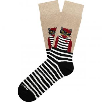 Calcetines Jimmy Lion Artist Cat Beige
