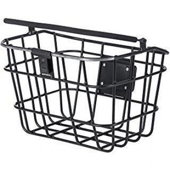 Basil Bremen Aluminium Baseasy/Klickfix Nordlicht Cesta Delantera, Unisex, Negro Mate, Talla única
