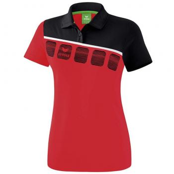 Erima GmbH 1111912 Polo de Tenis, Mujer, Rojo/Negro/Blanco, 34