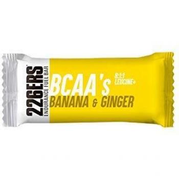 226ERS Endurance Fuel Bar BCAAs, Barrita de Resistencia y Energía Sin Gluten con Vitaminas, Plátano & Jengibre - 1 barra