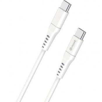 Muvit for Change Cable USB-C a USB-C 3A/60W 0.2m Blanco