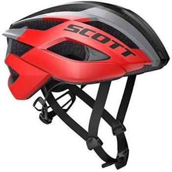SCOTT Arx 2019 - Casco para Bicicleta de Carreras, Color Rojo y Gris, Medium