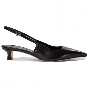 Aeyde Women's Catrina Slingback Pumps in Black, Size 40 EU / 10 US, Leather Material