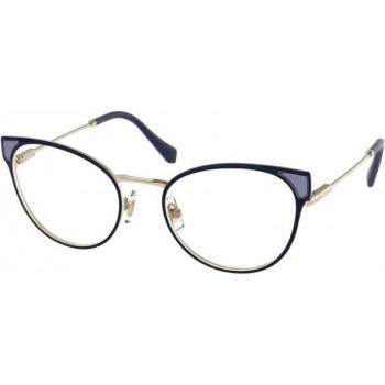 Miu Miu MU52TV 02U1O1 Women's Eyeglasses Blue Size 52 (Frame Only) - Blue Light Block Available
