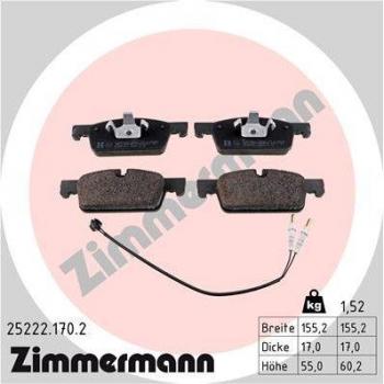 Pastillas de freno ZIMMERMANN 25222.170.2