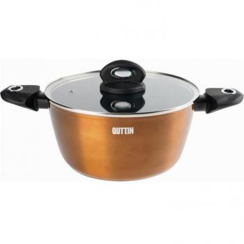 Cacerola Con Tapa Quttin Foodie Cobre (24 x 9,5 cm)