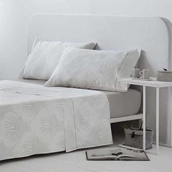Juego de sábanas 100% algodón 144 hilos Blanco 270x260 para cama de 180 cm