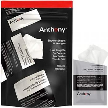 Anthony Shower Sheets - Body Wipes for Adults Bathing, Post Workout, & A Must Have Camping Product – Disposable Wash Cloth Towelettes - 12 Sheets