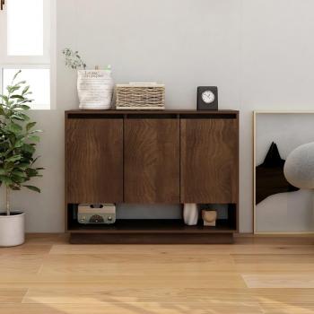 Aparador de madera contrachapada 97x31x75 cm, mueble de almacenaje de salón, armarios con puertas, cajón de madera, buffet para salón moderno, armario auxiliar, armario de almacenamiento en ro