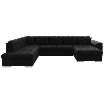 Sofá rinconero Comfivo 114 de Magic Velvet, con función de descanso y caja de ropa de cama, dimensiones 348x205x76cm