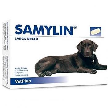VetPlus Samylin R. Grandes Envase con 30 Comprimidos de Complementos para Sistema Digestivo