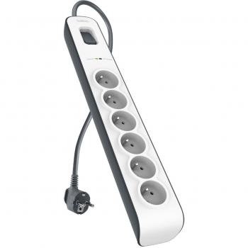 Regleta de Protección contra Sobretensiones Belkin BSV603CA2M, 6 Salidas de CA, 650J, Cable de 2 Metros