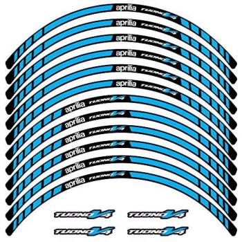 Kit de Pegatinas Compatibles con Llantas de Moto Aprilia Tuono V4