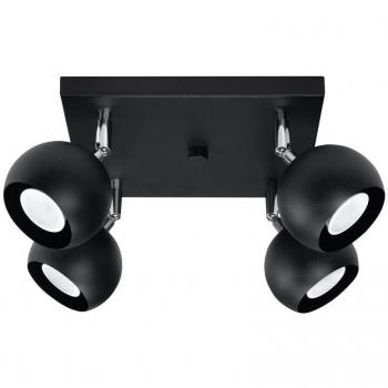 Aplique de techo OCULARE 4 focos GU10 negro