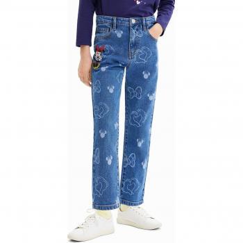 Desigual Disney Minnie Mouse Girl's Jeans - Blue Denim, Size 8