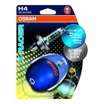 Osram 64193 X-Racer H4 Lámpara Halógena de Faros, 12 V, 60/55 W, Blíster Doble
