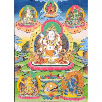 En Yum Yab Vajrasattva - pintura Thangka tibetano