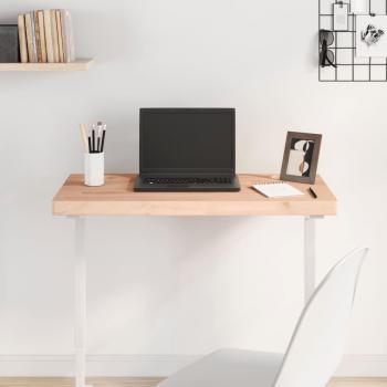 Tablero de escritorio madera maciza de haya 80x40x4 cm Marrón