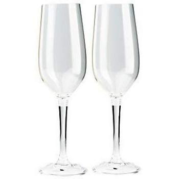 Gsi Outdoors Unisex_Adult Nesting Champagne Flute Set Glasses, Transparent, one Size