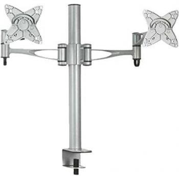 TooQ DB1223TN-S - Soporte de mesa giratorio e inclinable para 2 monitores o TVs LED/LCD,