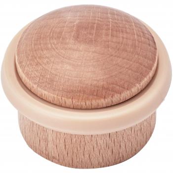 BRINOX Tope Madera cilíndrico con Tornillo Invisible, 2.9x3.5x3.5 cm