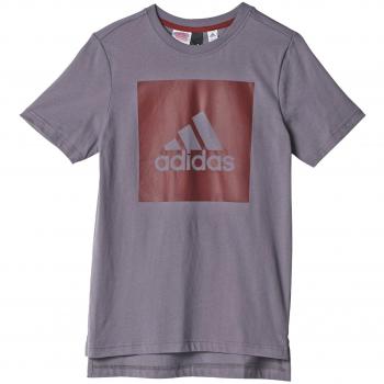 adidas Yb Logo Tee 2 Camiseta, Niños, Gris