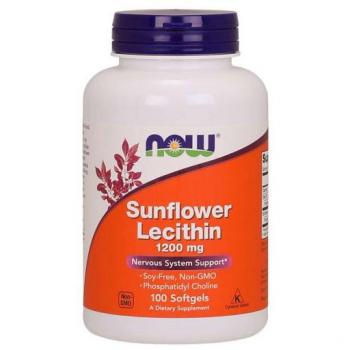 Now Foods Sunflower Lecithin 1200 mg Softgels - Non-GMO, Vegan, 100 Count