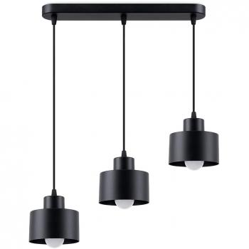 Sollux Savar Lámpara de Araña LED Moderna para Dormitorio y Sala de Estar - Luces de Pasillo Techo - Color Negro