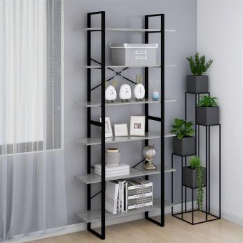 Estantería Sonoma High Grey 100x30x210 cm Madera multicapa