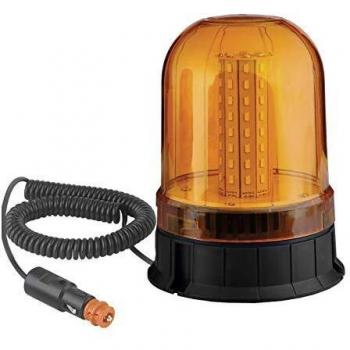 Ryme Automotive - Rotativo Emergencia Coche Ambar 12V./24V LED SMD Alta Potencia Conexión mechero vehículo, Señalización Avería, Tractor, Grúa, Vehículos Agrícolas