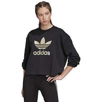 adidas LG Crew Sudadera, Mujer, Black, 40