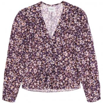 Isabel Marant Étoile Eddy Floral Crepe Blouse - Size 38 - Orange - Viscose - Female