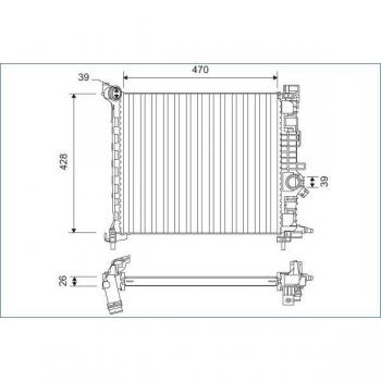 Radiador de refrigeración del motor VALEO 701166
