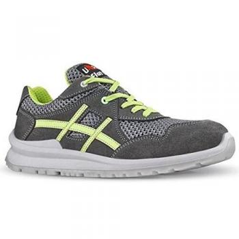 Zapatos de Seguridad Nico S1P SRC Talla 40 Gris/Verde Veloursleder/Mesh U-Power