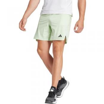 Pantalón corto de fitness adidas Essentials D4T para hombre, color verde claro, diseñado para entrenamiento, longitud de 7 pulgadas, talla 2XL