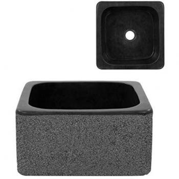 Riverstone Black Square Sink 30x30x15 cm (11.8x11.8x5.9)