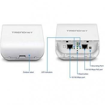 TRENDnet N300 Outdoor PoE Point-to-Point Bridge Kit with 10 dBi Antenna and Gigabit PoE Injector