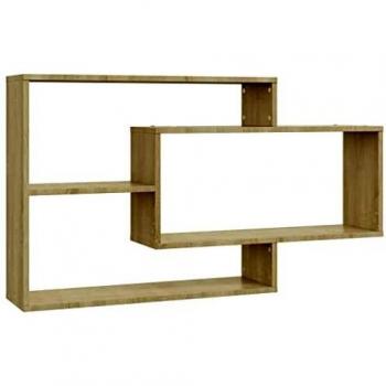 vidaXL Estantes de Pared Contrachapada Mobiliario Decoración Ideal Elegante Práctico Versátil Atractivo